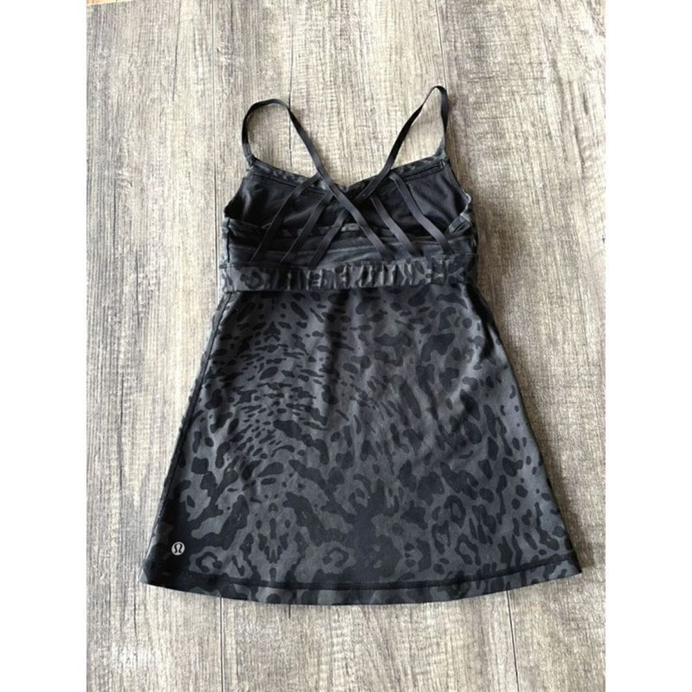 Lululemon Just Breathe Tank Animal Swirl Deep Coal Black | 4